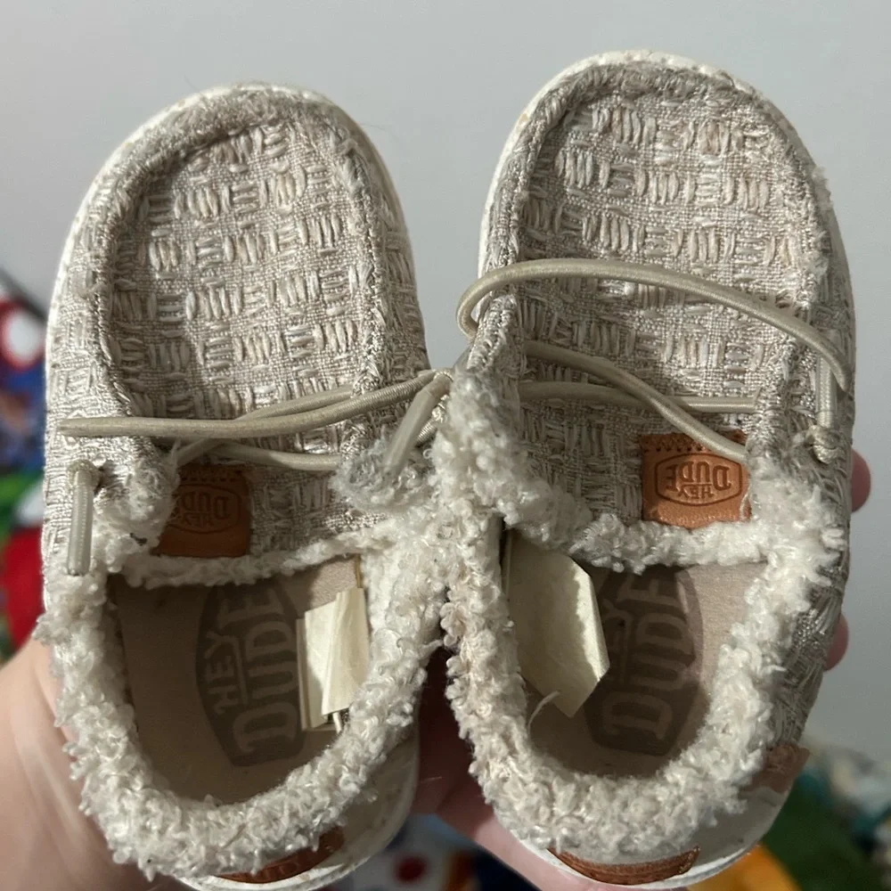 Hey Dude Kids' Cream Moccasins